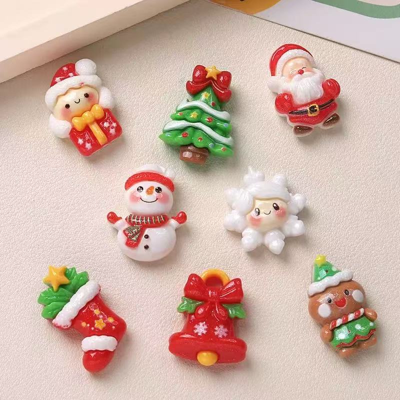 AJ011【Ready stock】32pcs Christmas Decoration Resin Crafts – Handmade Holiday Ornament