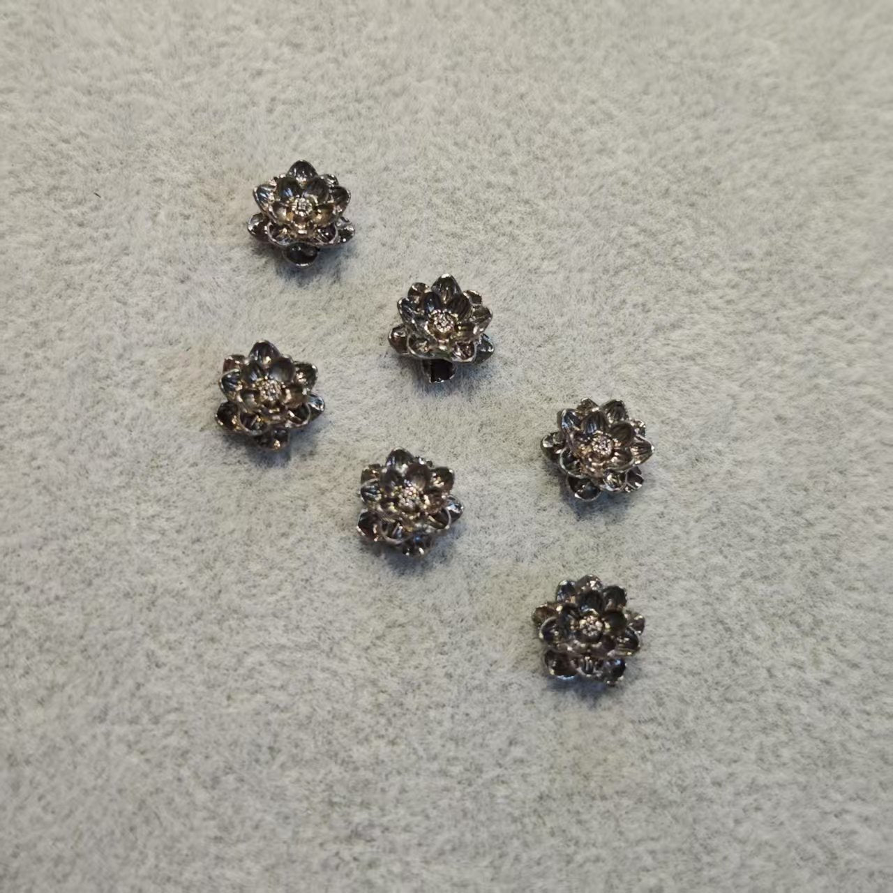 AJ270【6pcs Lotus Spacer Beads