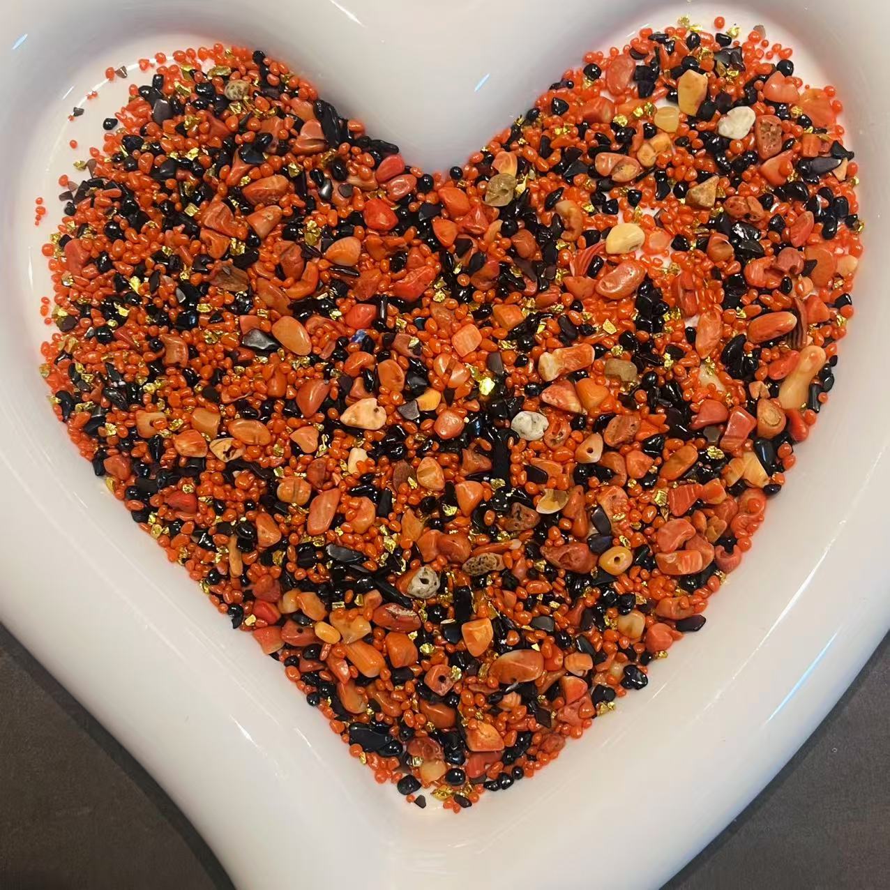 AJ013 【Clearance】 Halloween Style Nail gravel - Irregular Nail Art Decor (1 Star-Shaped Bottle)