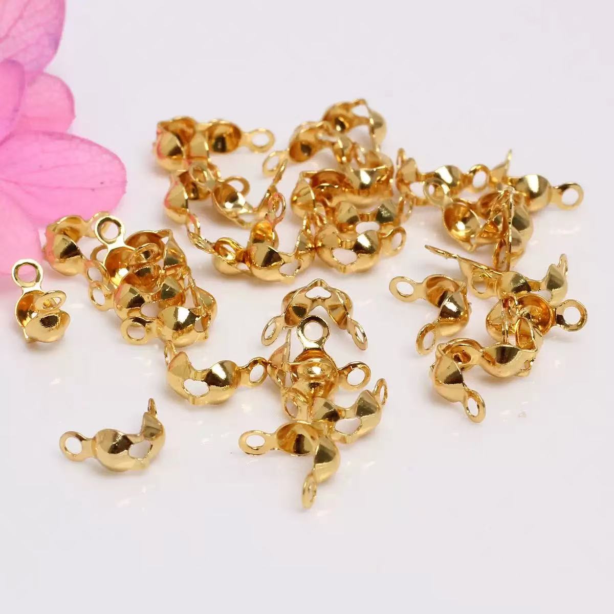 AJ170【0.0661lb (Approx. 500pcs) Gold Connector Clasps - Jewelry Findings