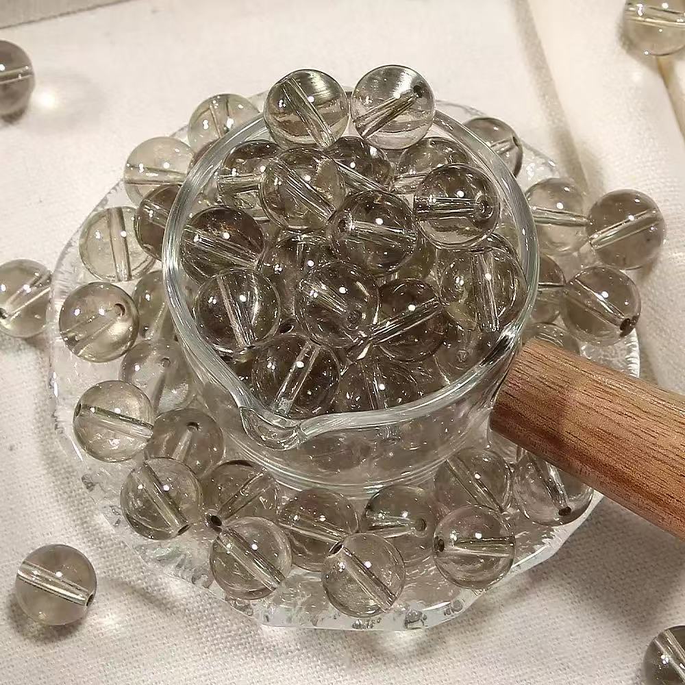 AJ328 20pcs 12mm Green Glass Beads - Round Spacer Beads for DIY Jewelry Making & Crafting