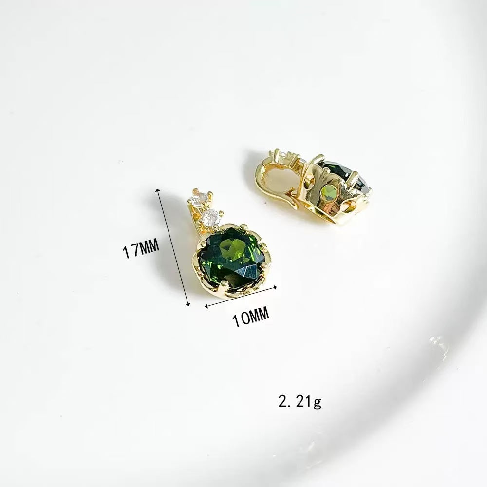 AJ449【1 Pc】Teardrop Zirconia Pendant Charm