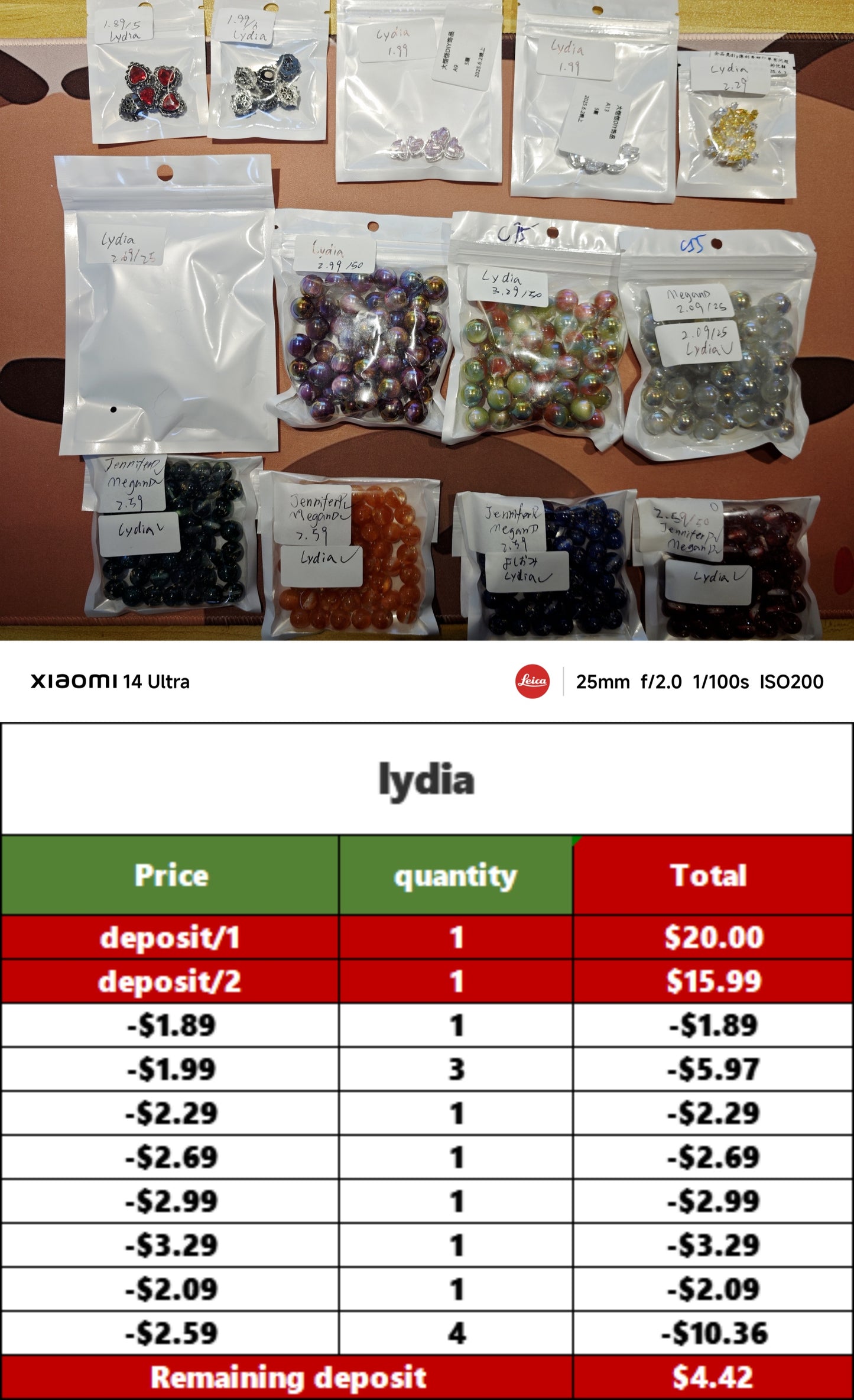 Z0607 lydia - checkout link