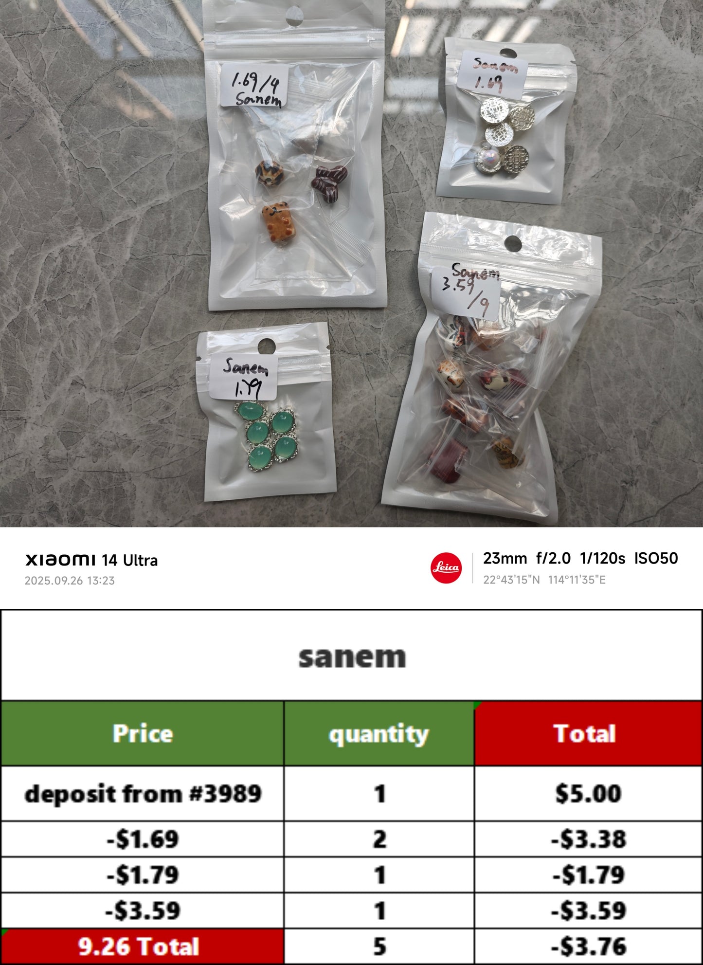 sanem - pending payment(-$3.76)