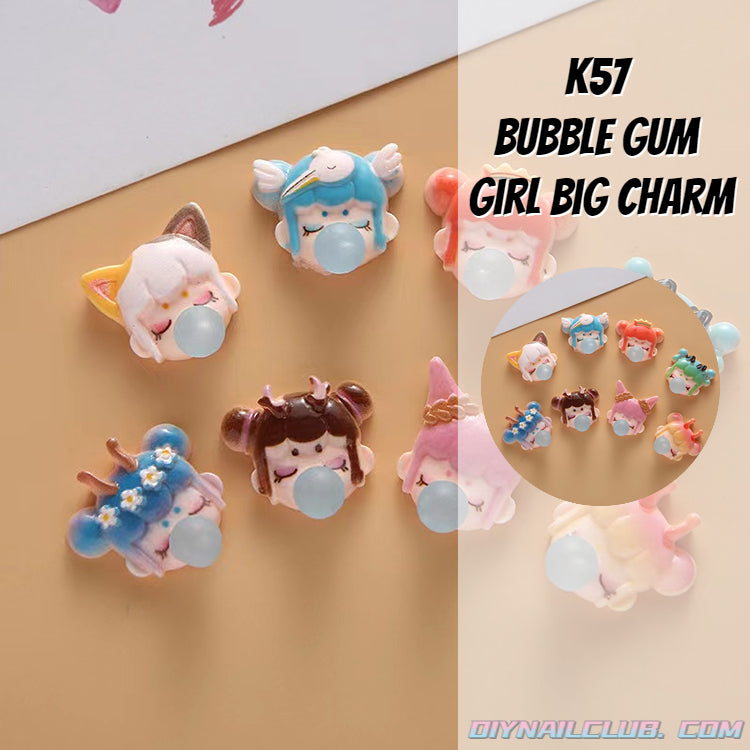 A0107 Bubble gum girl big charm(PRE-SALE)