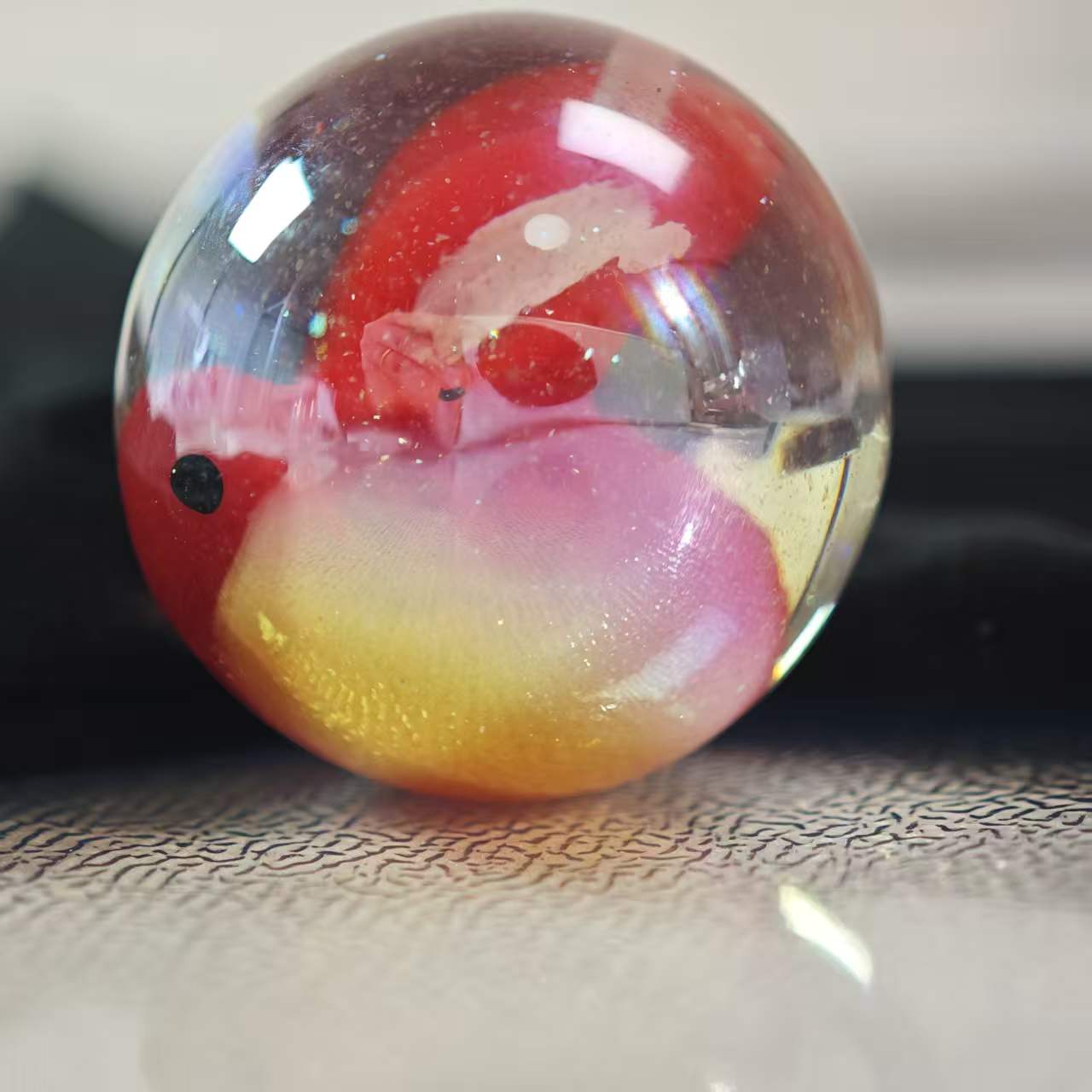 L002【1pcs】25mm resin beads Half hole