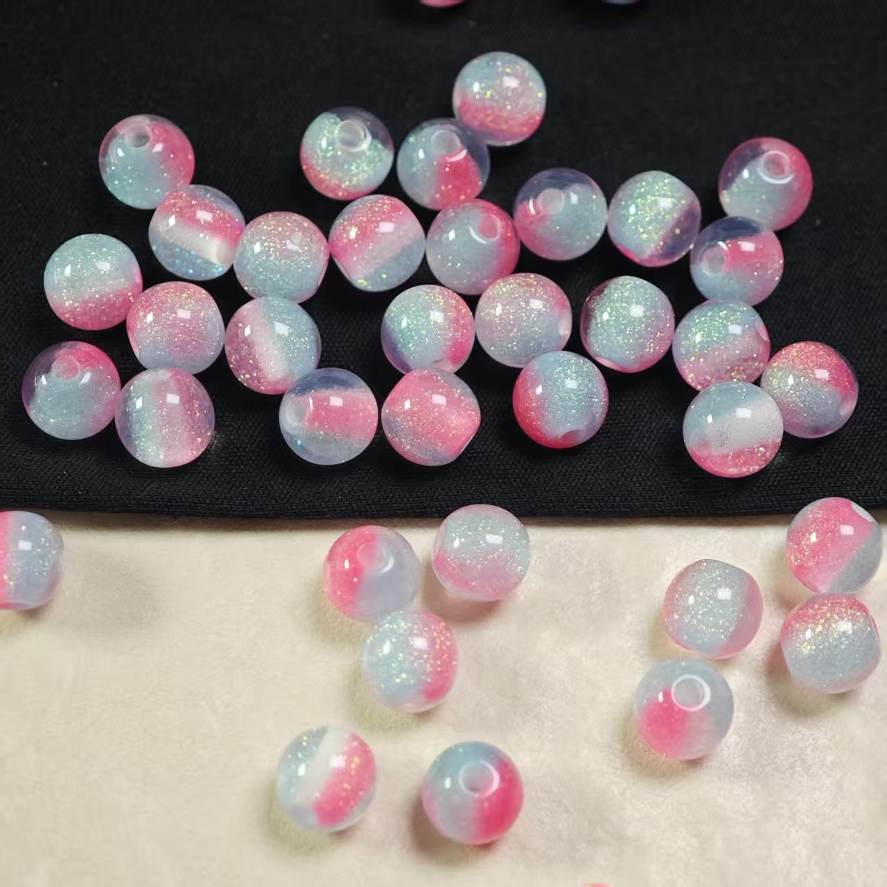 B037【25pcs】 8mm  resin beads（luminous）
