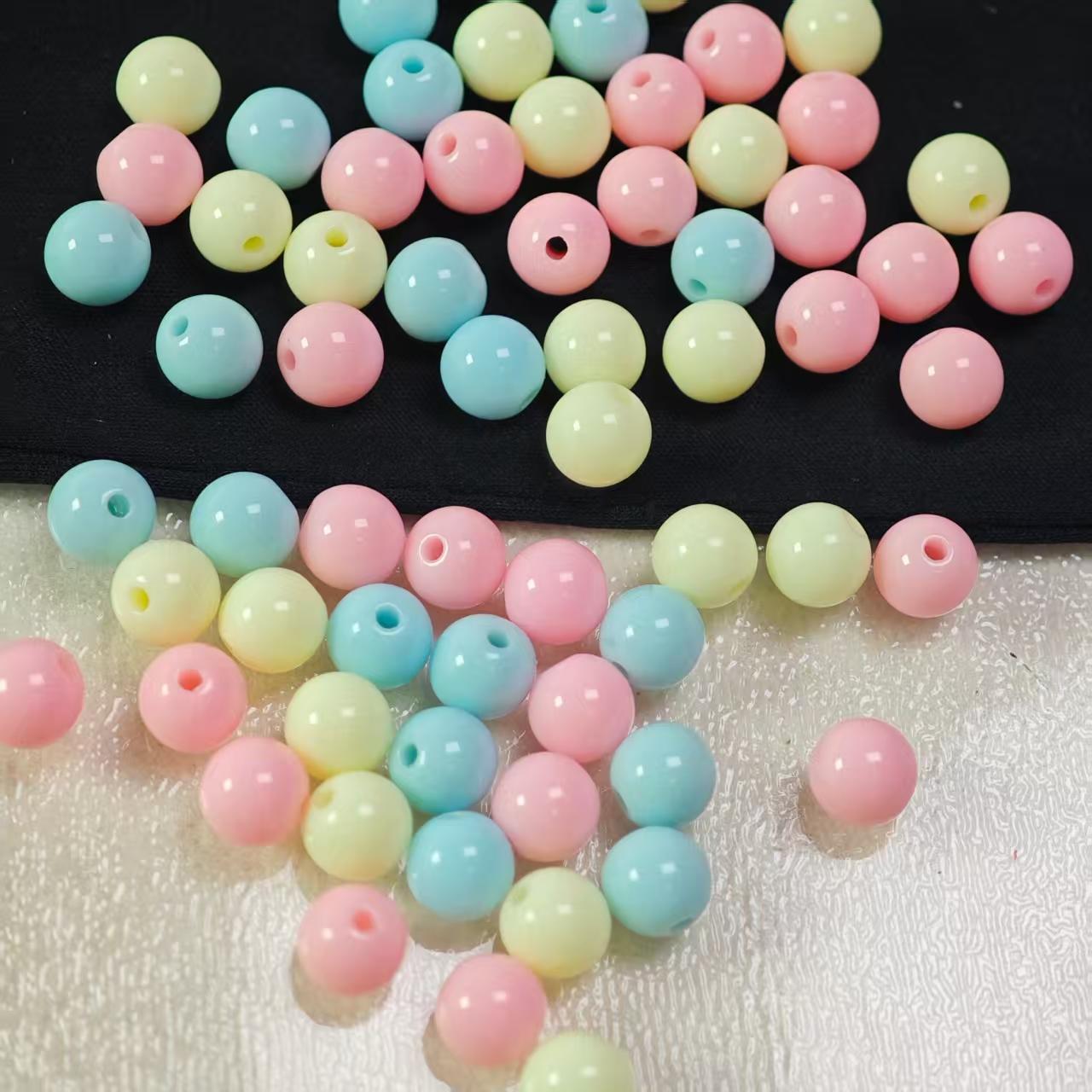 B039【50pcs】 7.6mm  resin beads