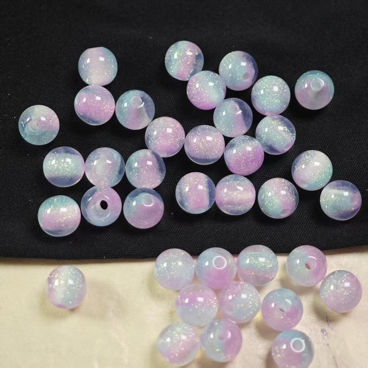 B042【25pcs】 7.8mm  resin beads（luminous）