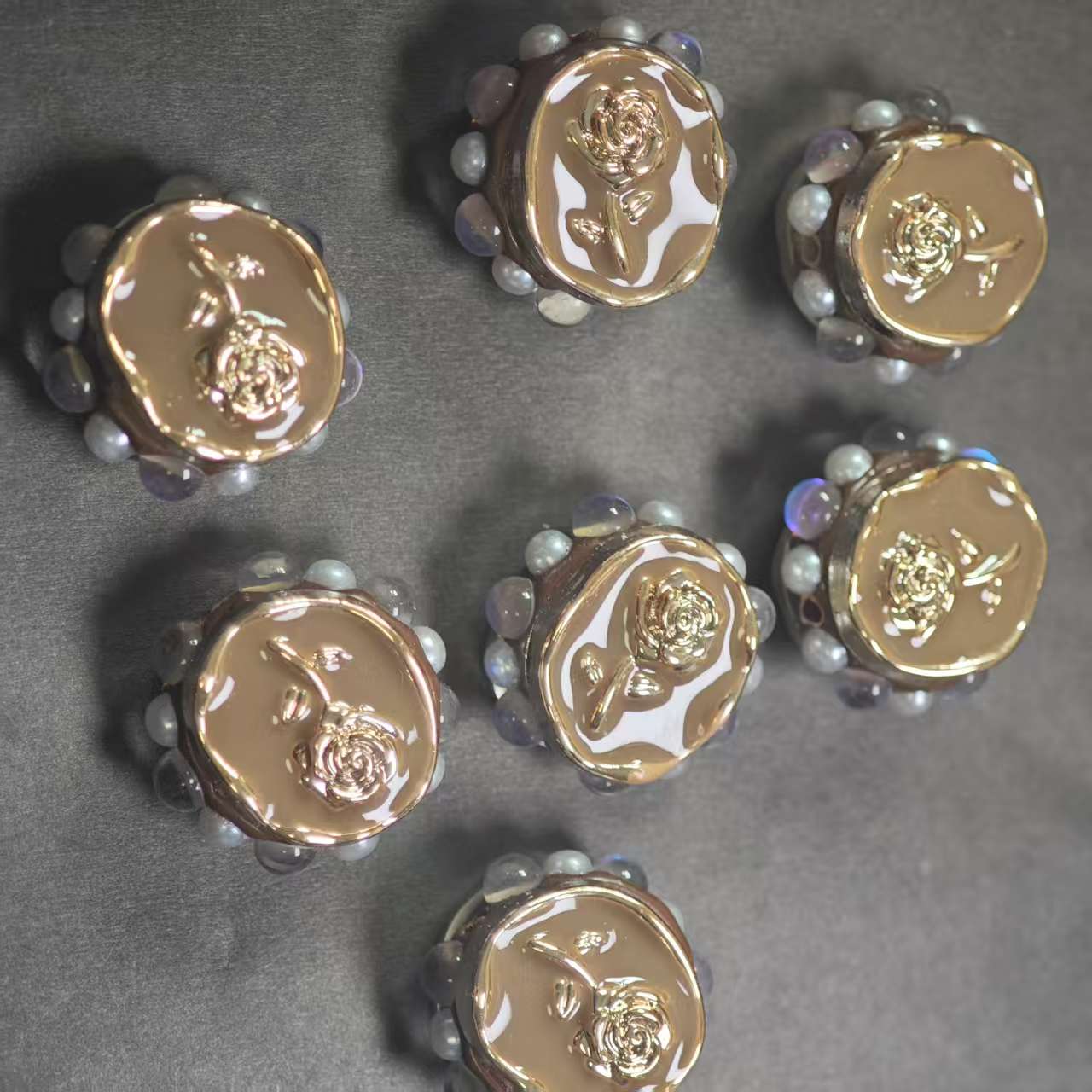 新009 2Pcs 22.9mm Alloy Beads