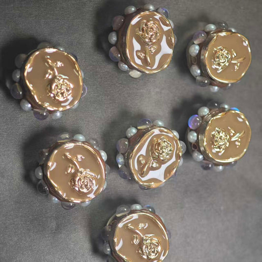 新009 2Pcs 22.9mm Alloy Beads