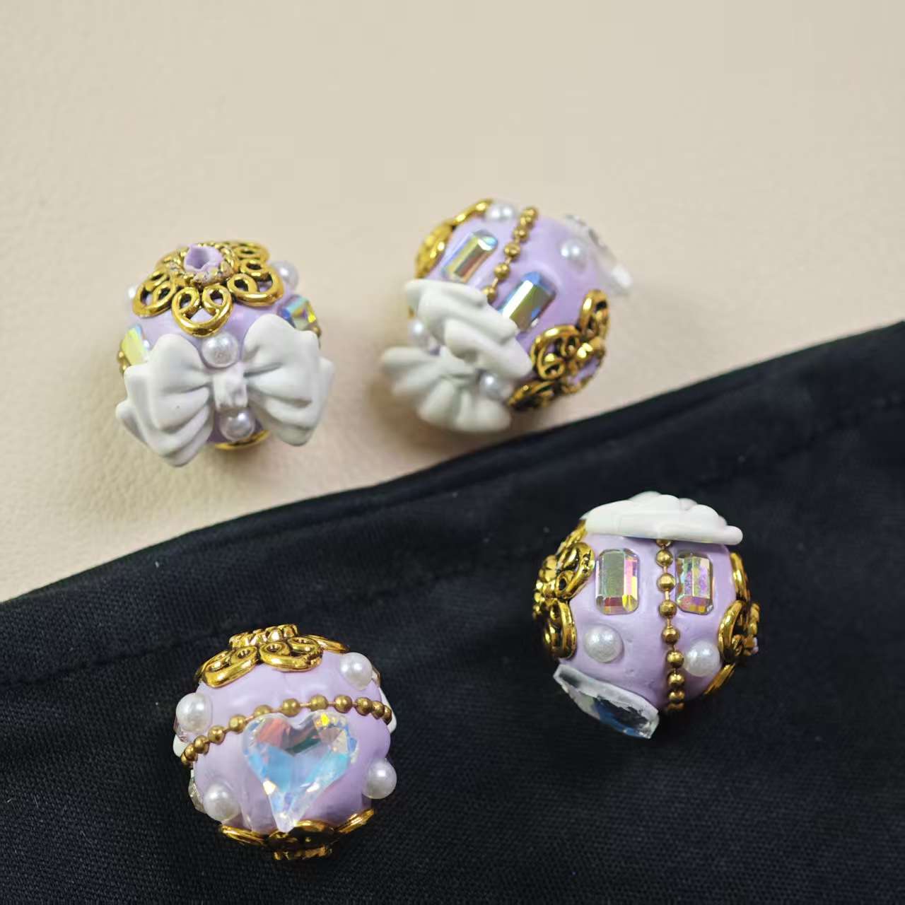 M074【2pcs】 Alloy beads
