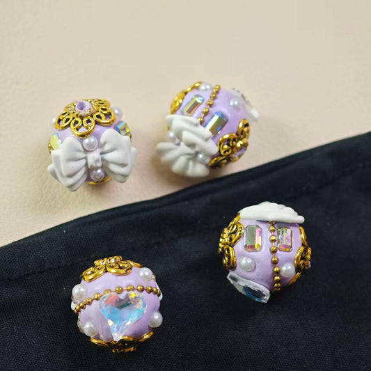 M074【2pcs】 Alloy beads