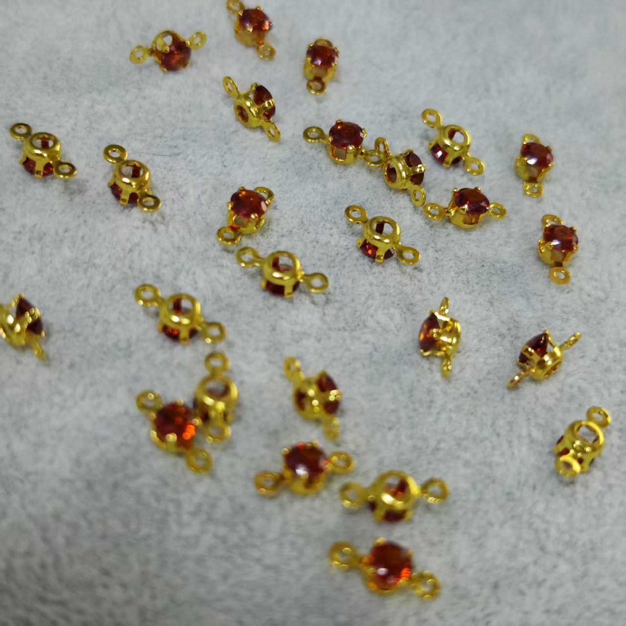 AJ314 25pcs 6mm Round Zircon Pendants – Sparkling Crystal Charms for DIY Necklace & Jewelry Making"