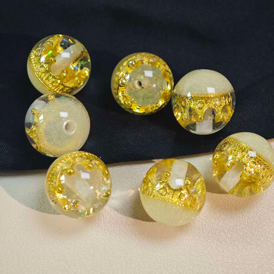 E144【5pcs】 16mm resin beads