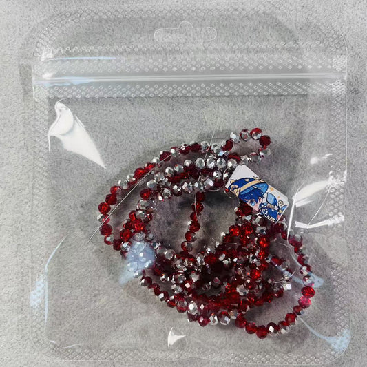 J151【Ready stock】4mm Christmas red pointy beads