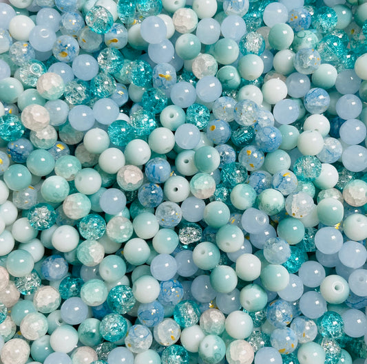 B508 sky blue beads