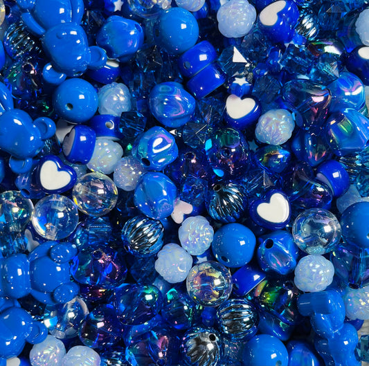 B503 dark blue beads mix
