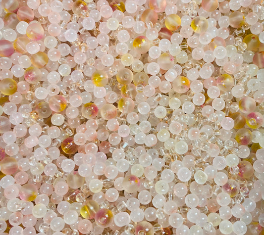 B548 pink glass beads
