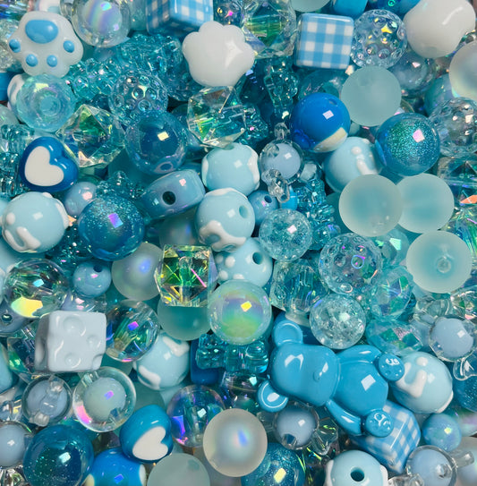 B603 Tiffany blue beads mix