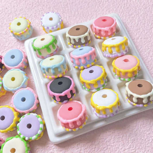 A0985 Rubber feel cake beads（pre-sale）