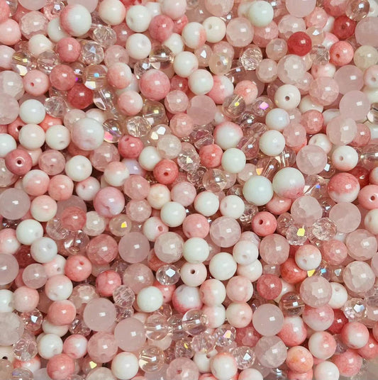 B701 pink world beads mix