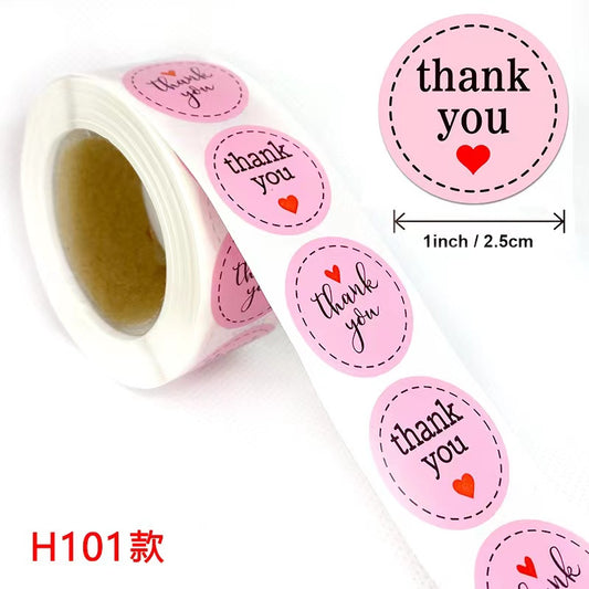 B703  pink thank you Sticker