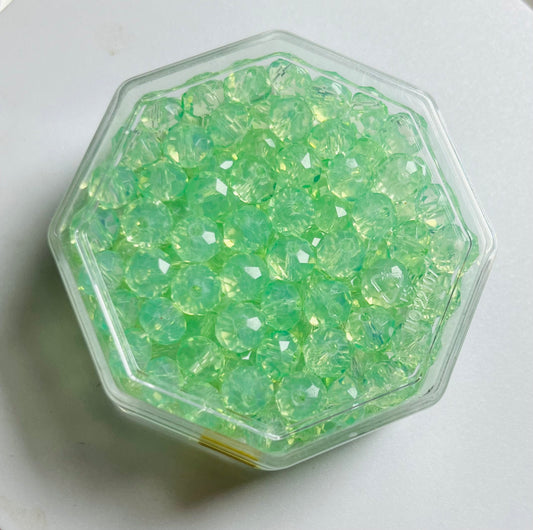 B742 5x8mm abacus crystal beads（jelly green）