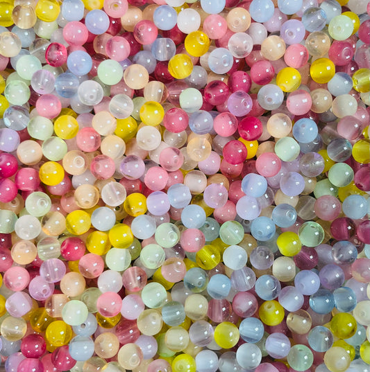 B743  8mm hard candy beads