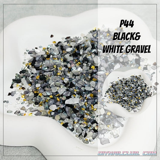 B016 black& white gravel