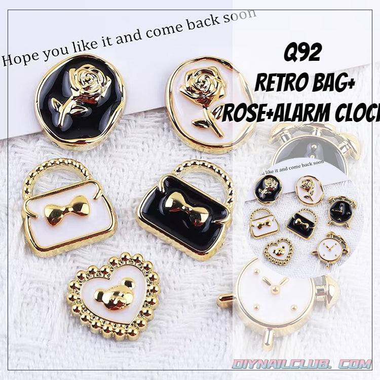 A0555 Retro bag+rose +alarm clock(PRE-SALE)