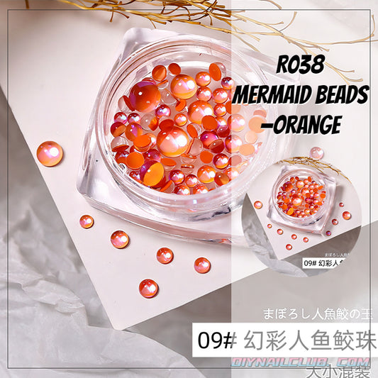 B039 mermaid beads —orange