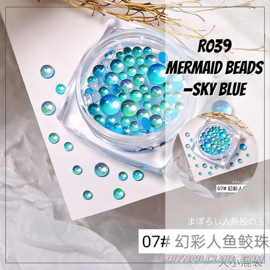 B040 mermaid beads —sky blue