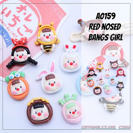 A0074 Red nosed  bangs girl（pre-sale）