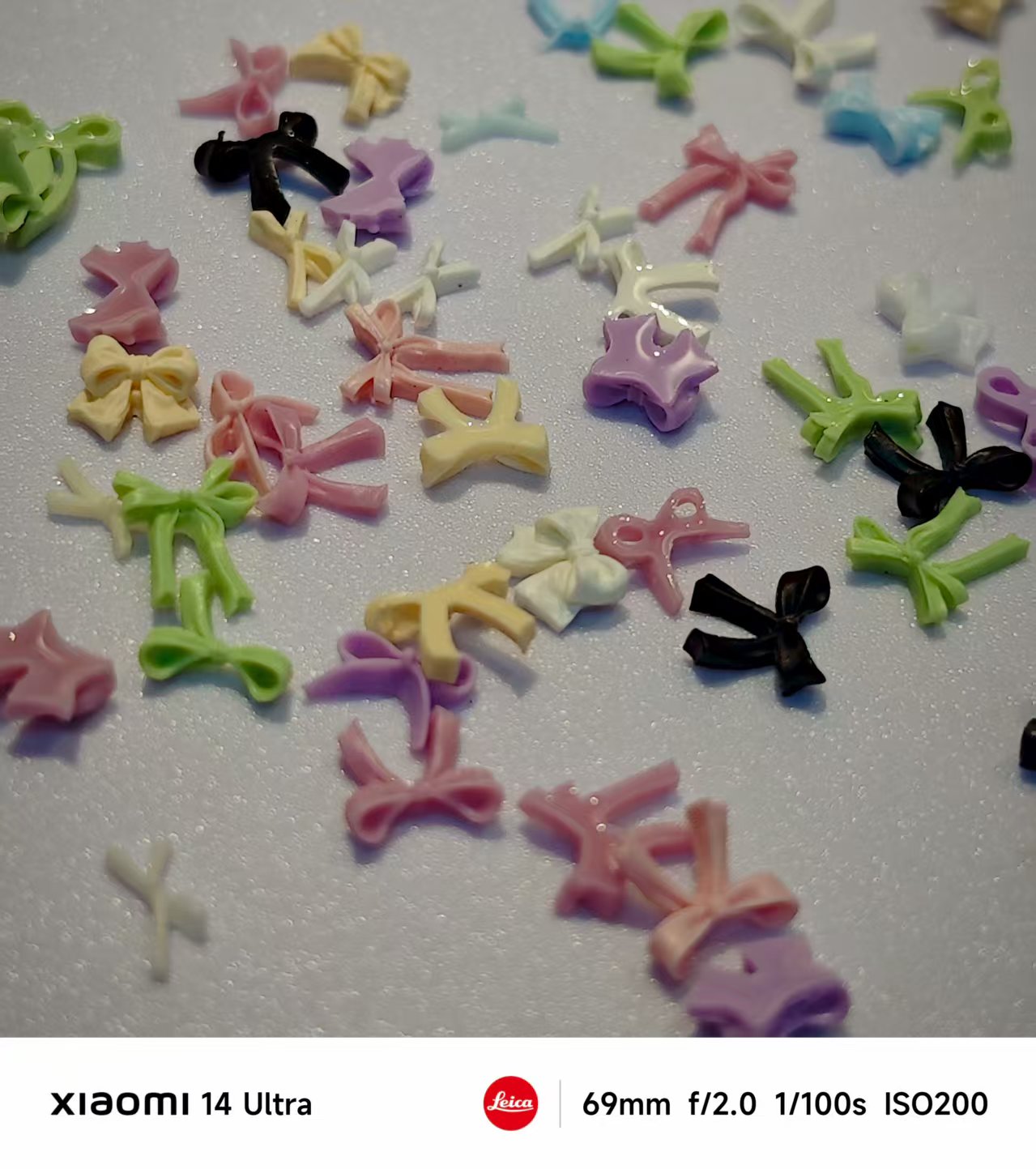 AJ388 【50pcs】 random-color bow nail art charms