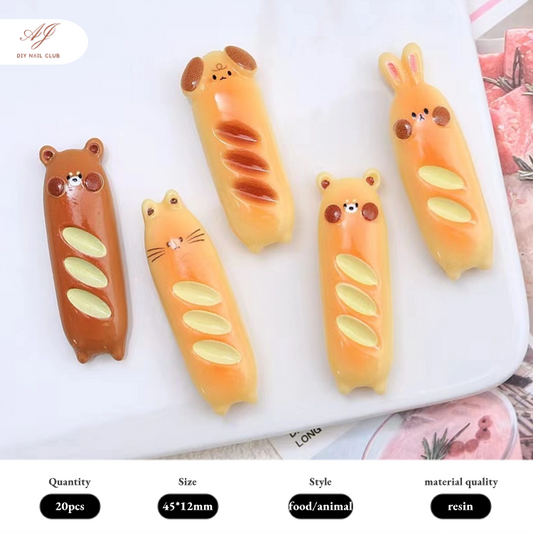 A0875 animal French Baguette - diy charm（pre-sale）
