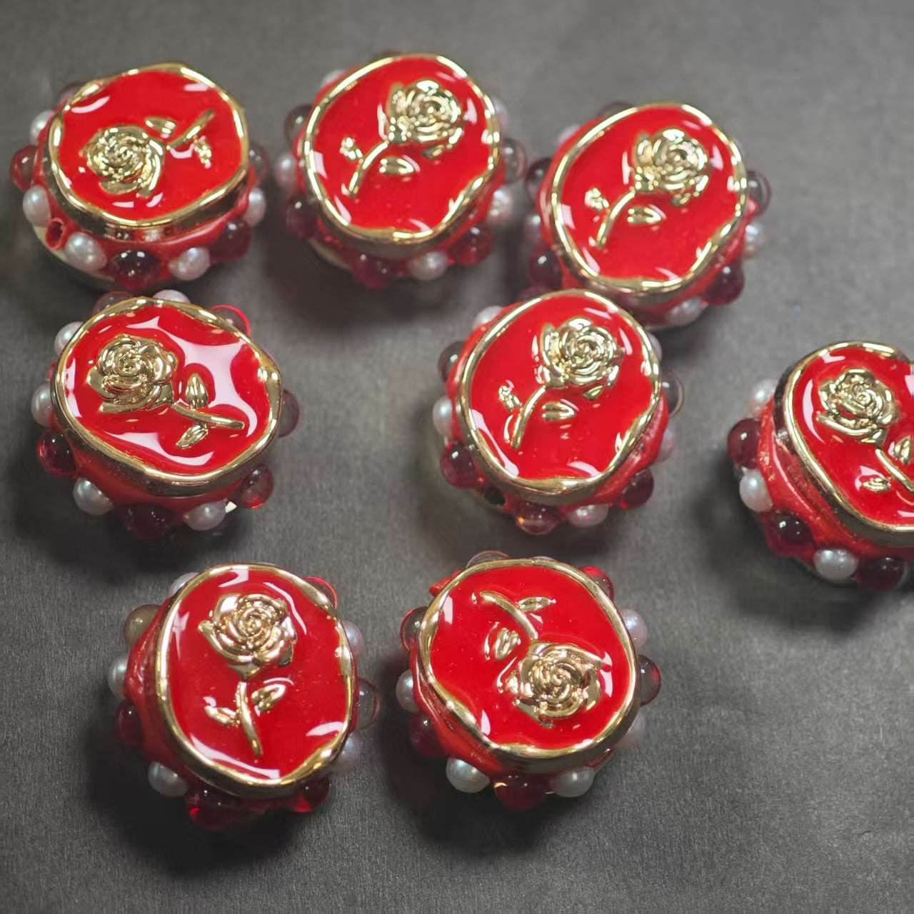 新010 2Pcs 22.9mm Alloy Beads