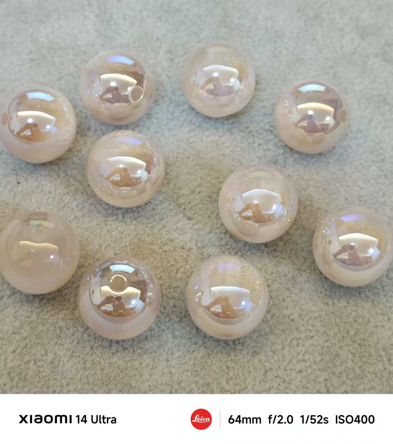 AJ339【10pcs】 16mm pink Resin Beads