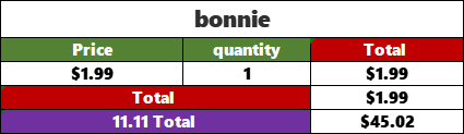 Z1111 Bonnie - checkout link