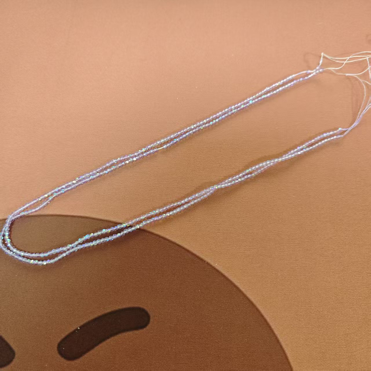 AJ045（clearance） 2 Strands of 1mm Lilac Stringing Beads