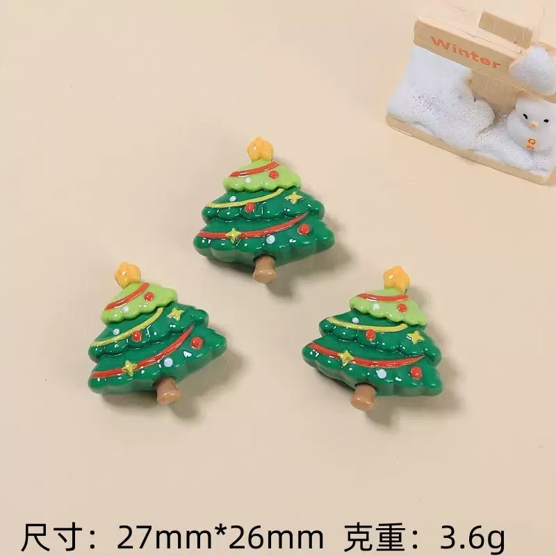 AJ291【20pcs Christmas Charms (10 Styles × 2 Finishes) - Glossy & Matte Holiday Pendants for DIY
