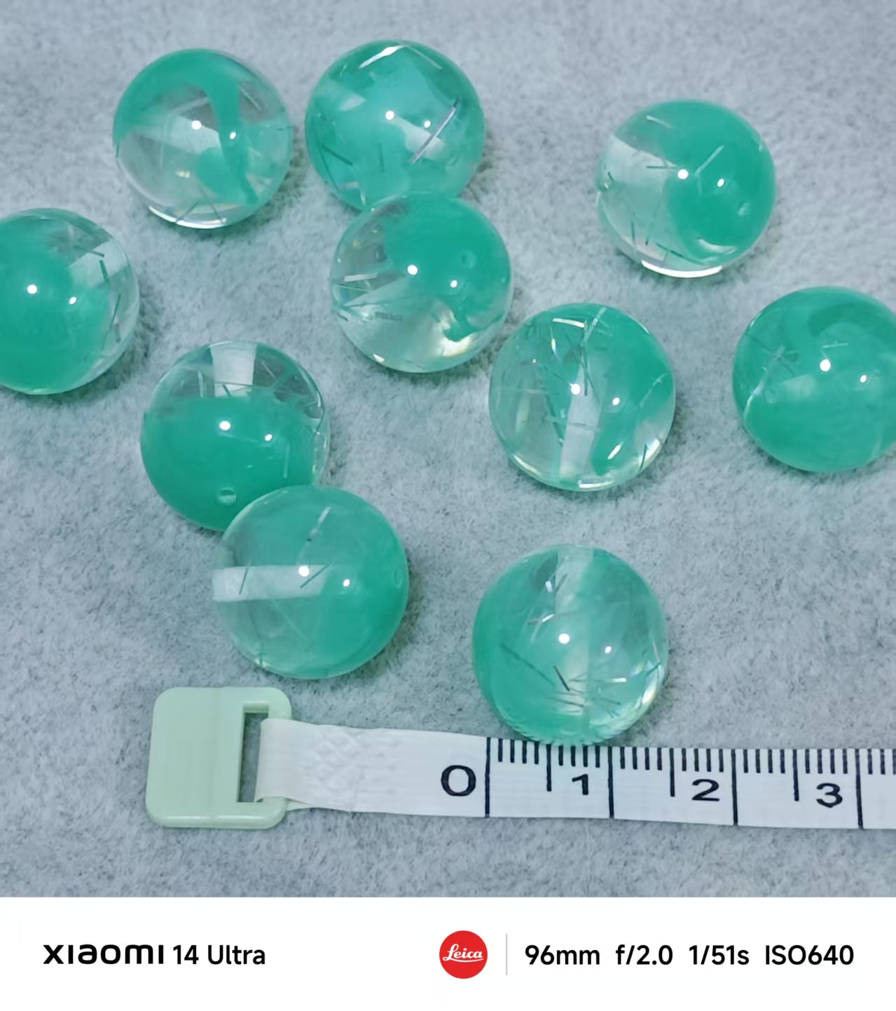 AJ342【10pcs】 15mm green Resin Beads