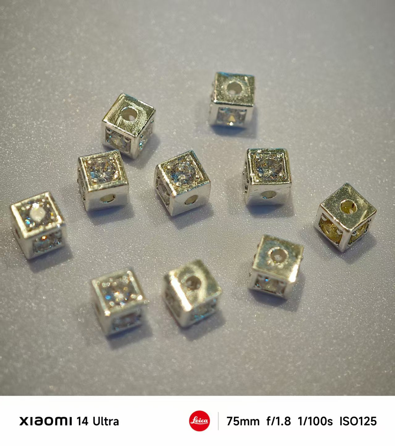 AJ393 【10pcs】 4.5mm Square Zircon Beads
