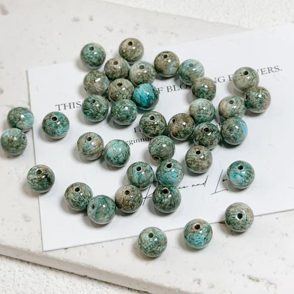 B005 【25 pcs】 8mm Oil Painting Style Glass Beads