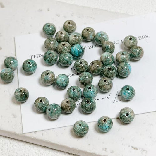 B005 【25 pcs】 8mm Oil Painting Style Glass Beads