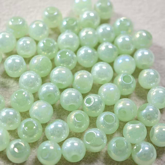 D010【40pcs】 6mm resin beads
