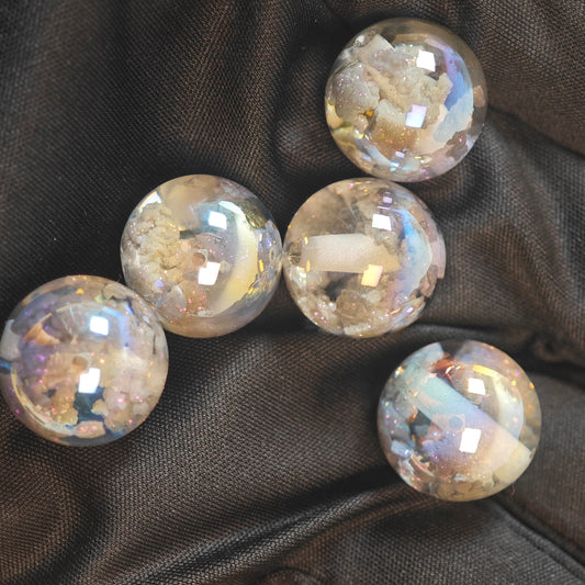 E080【5pcs】 16mm resin beads-luminous