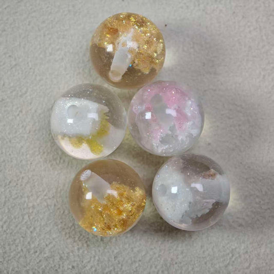 E111【5pcs】 16mm resin beads