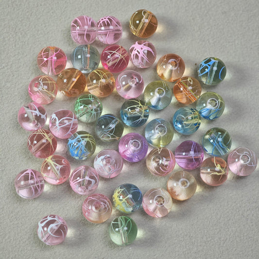 F011【25pcs】10mm glass beads