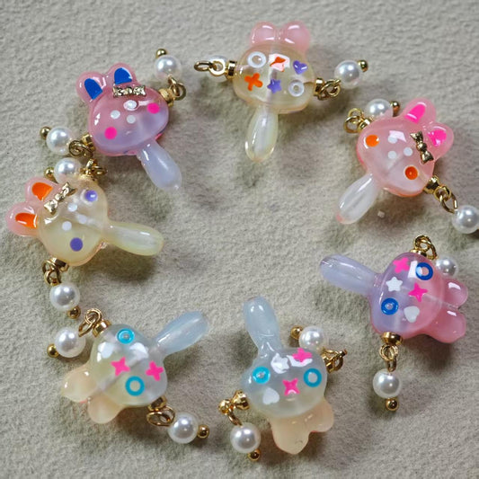 J004【2pcs】Korean glue bead